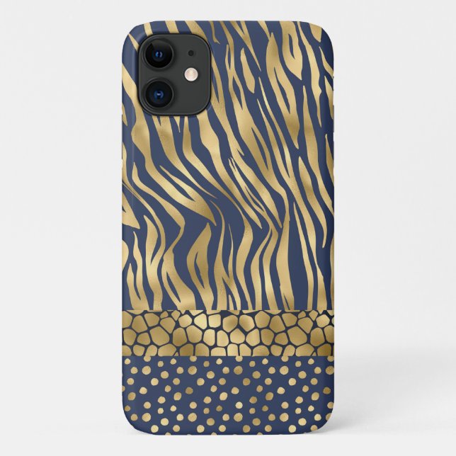 Estuche para iPhone Tiger Moda Gold Moda Funda ele (Reverso)