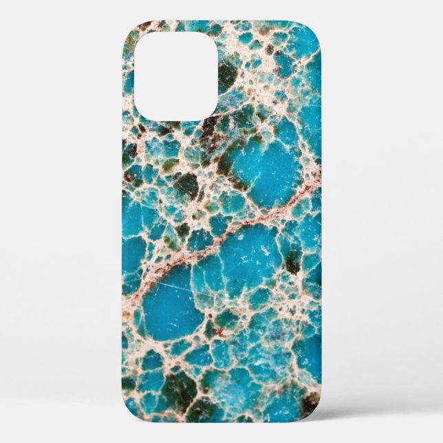 Estuche para iPhone Vintage Turquoise Mosaic Funda (Reverso )