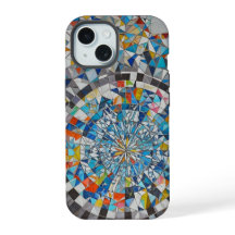 Estuche para teléfono con mosaico geométrico
