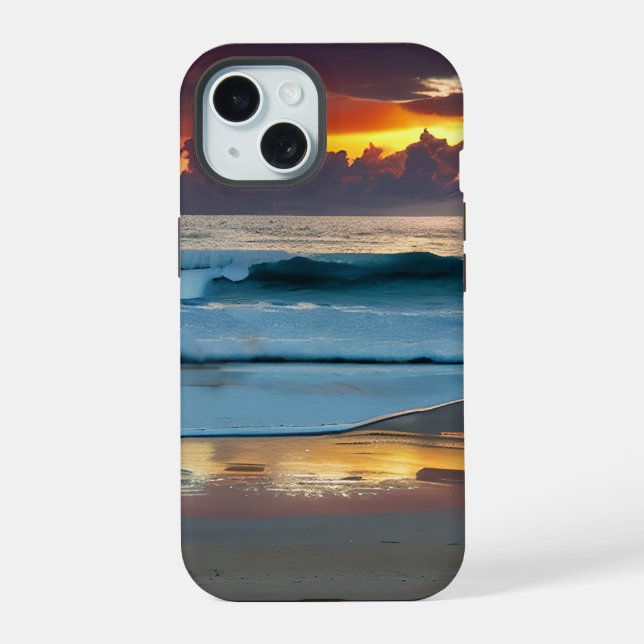 Estuche para teléfono de reflexión de Ocean Sunset (Reverso )