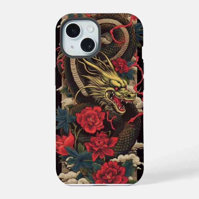 Estuche para teléfono Dragon japonés (Reverso )
