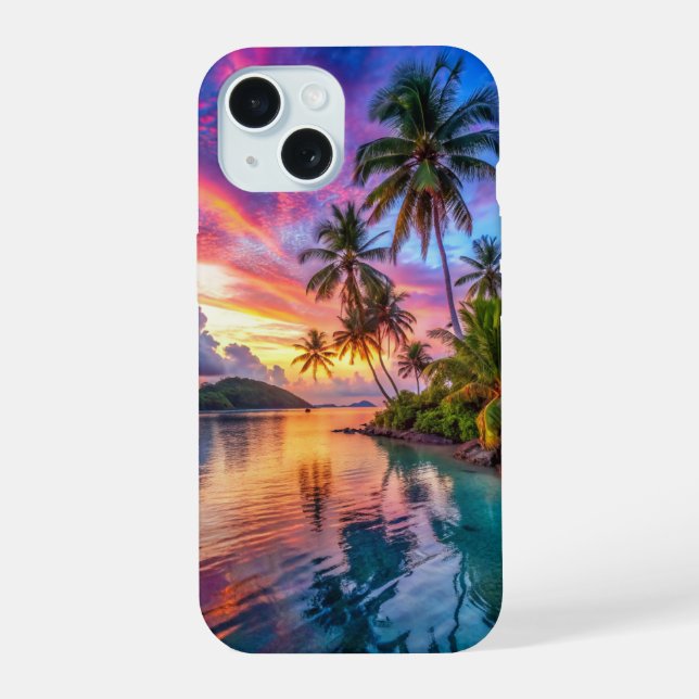 Estuche para teléfono paisajístico Tropical Island (Reverso )