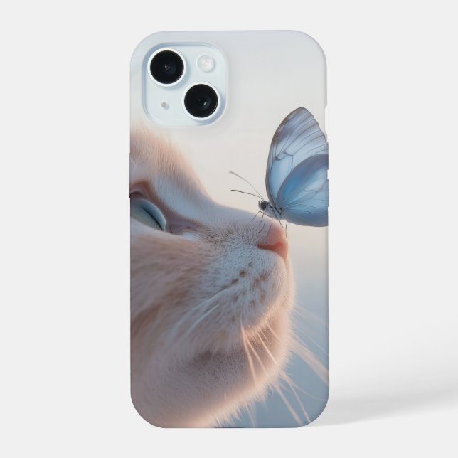 Estuche para teléfono transparente - Cuto gato con (Reverso )