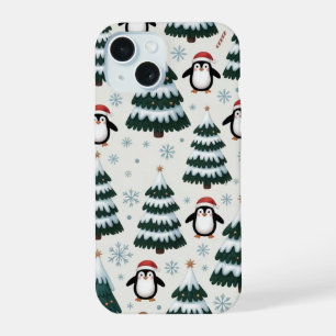 Estuche Penguin and Christmas Tree iPhone / iPad