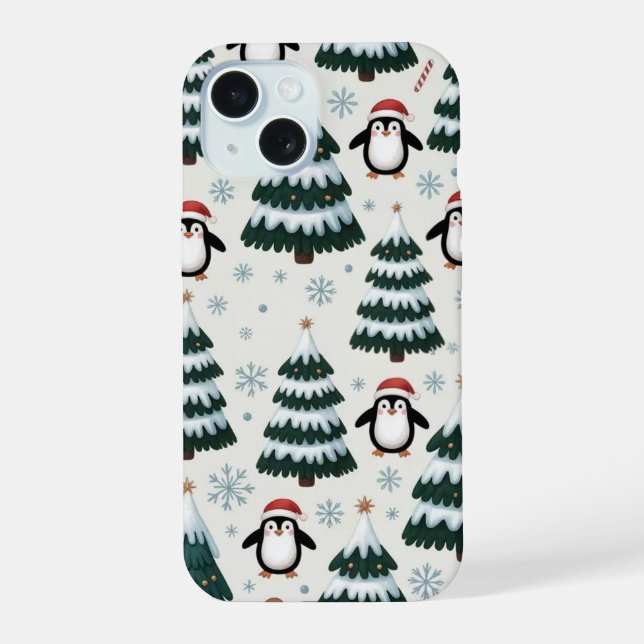 Estuche Penguin and Christmas Tree iPhone / iPad (Reverso )