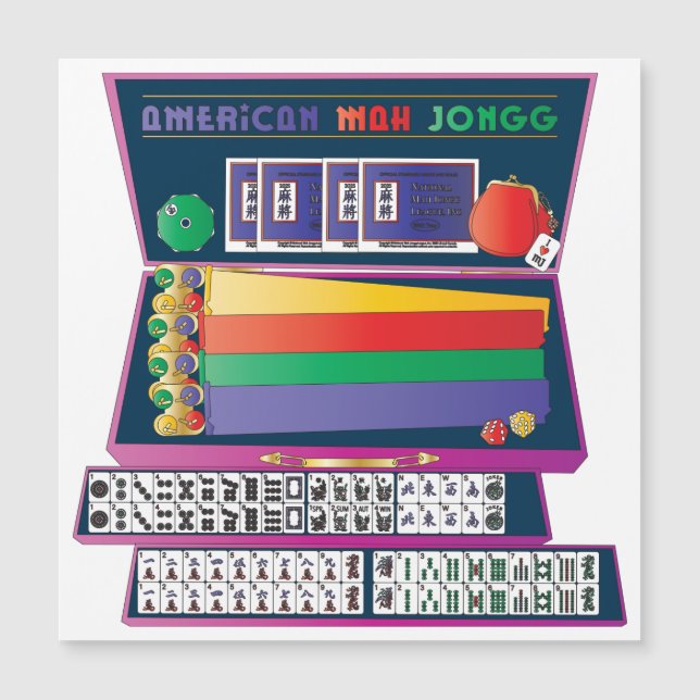 Estuche Plano con Imán para Mah Jongg (Anverso)