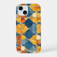 Estuche retro para teléfono con mosaico de diamant
