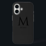 Estuche simple y moderno para iPhone Funda Mate Mo<br><div class="desc">Este funda del iPhone 16 combina simplicidad y estética moderna para un aspecto elegante y sofisticado. Diseñado para aquellos que aprecian la elegancia subestimada, el diseño presenta un monograma minimalista con una fuente limpia y contemporánea, con el nombre claramente mostrado debajo del monograma. La disposición garantiza un toque personal elegante,...</div>