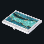 Estuche verde azulado Blue Gold Marble Turquesa pa<br><div class="desc">Casos de tarjeta de visita con el Purpurina de oro azul Verde azulado Agate Marble Aqua Turquoise Geode Regalo de Personalizable - o Añadir su nombre / texto - Hacer su regalo especial ! Redimensionar y mover o eliminar / añadir texto / elementos con la herramienta Personalización ! Diseño por...</div>