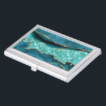 Estuche verde azulado Blue Gold Marble Turquesa pa<br><div class="desc">Casos de tarjeta de visita con el Purpurina de oro azul Verde azulado Agate Marble Aqua Turquoise Geode Regalo de Personalizable - o Añadir su nombre / texto - Hacer su regalo especial ! Redimensionar y mover o eliminar / añadir texto / elementos con la herramienta Personalización ! Diseño por...</div>