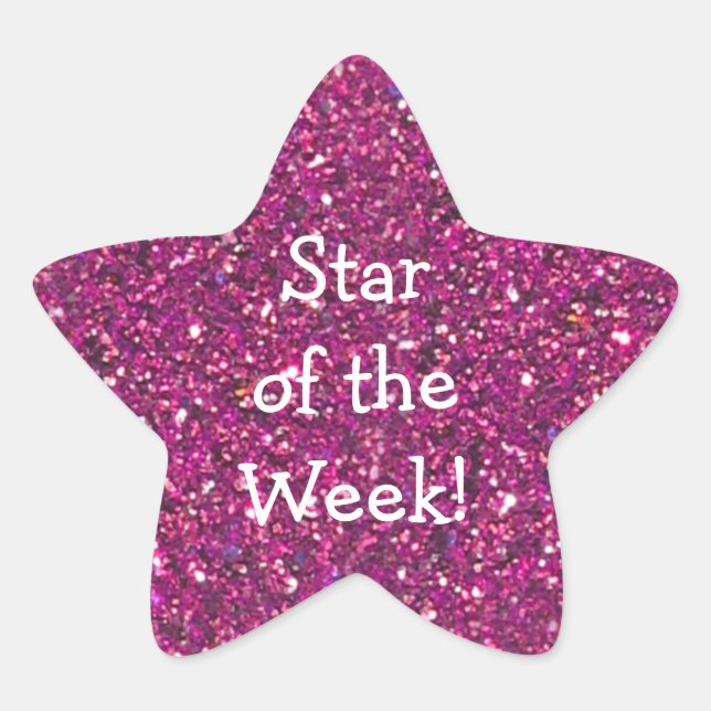 ESTUDIANTE DE PEGATINAS DE ESTRELLA PURPURINA WEEK (Anverso)