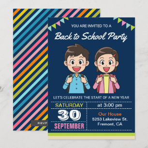 Estudiantes Adorables Invitación para Fiesta de