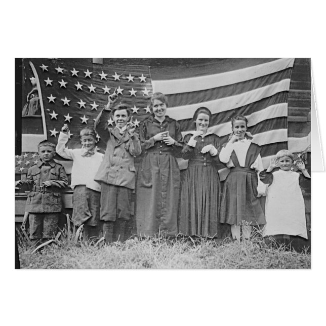 Estudiantes de St. Rita en Cincinnati 1918 (Anverso (Horizontal))