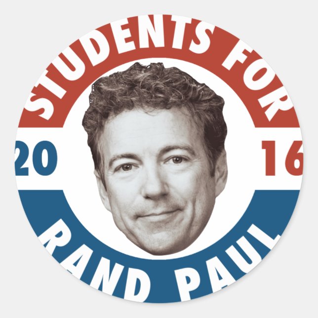 Estudiantes para Rand Paul - pegatina de campaña d (Anverso)