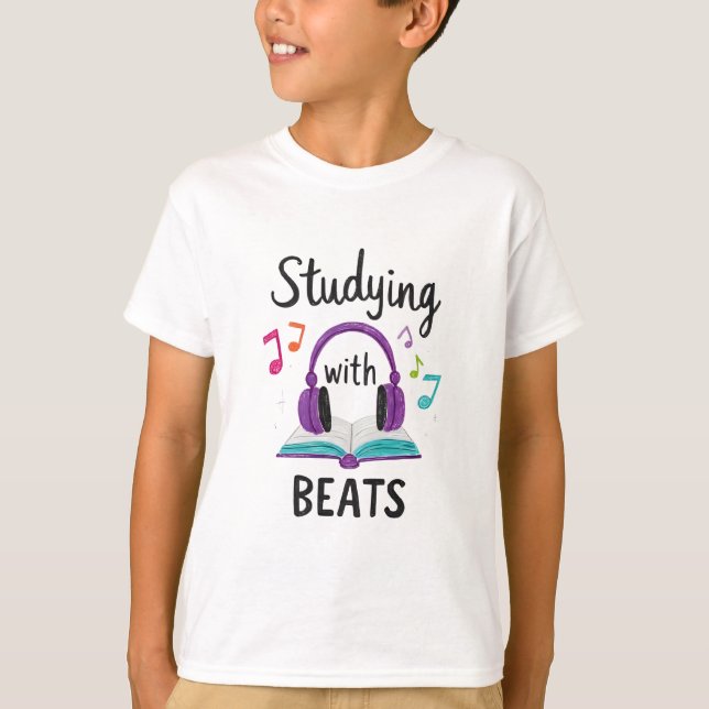Estudiar con latidos - Camiseta De Música De Estud (Anverso)