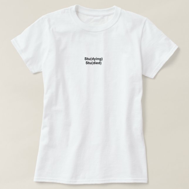 Estudiar la camiseta estudiada (Diseño del anverso)