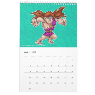 estudio 2017 del calendario JMG del dibujo animado