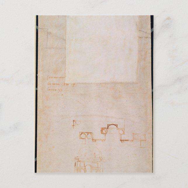 Estudio arquitectónico con notas (Anverso)