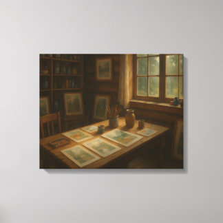 Estudio de arte de una Watercolorista