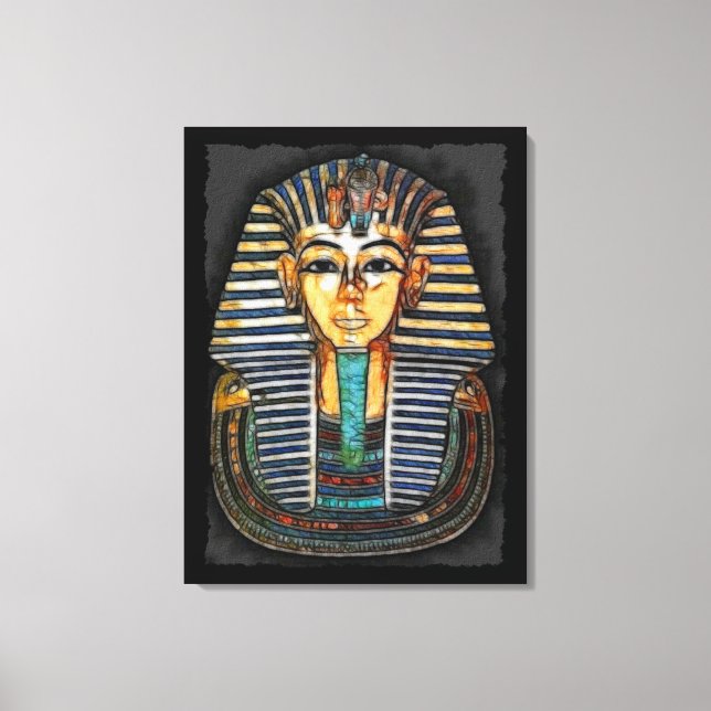Estudio de arte del faraón egipcio Tutankhamen (Anverso)