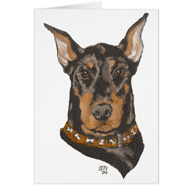 Estudio de cabeza de Doberman Pinscher (Frente)