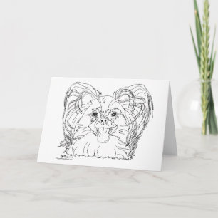 Estudio de cabeza de Papillon Tarjeta