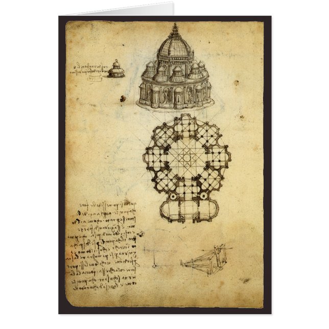 Estudio de catedral arquitectónica de Leonardo da  (Frente)