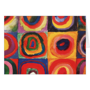 Estudio de color de Kandinsky Cuadrados Círculos A