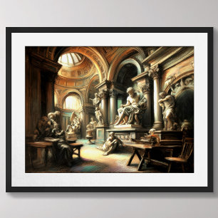 Estudio de escultura de arte antiguo griego romano