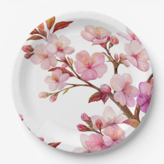 Estudio de flor de cerezo en flor — Platos de pape
