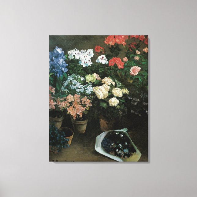 Estudio de flores por Bazille Frederic, arte vinta (Anverso)