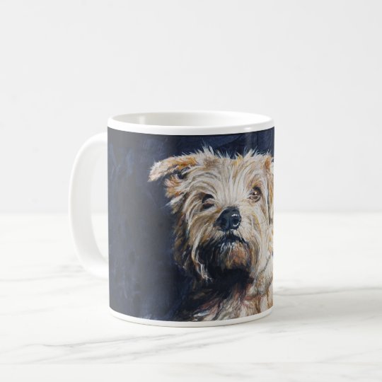 Estudio de la cabeza de Norfolk Terrier Taza De Café