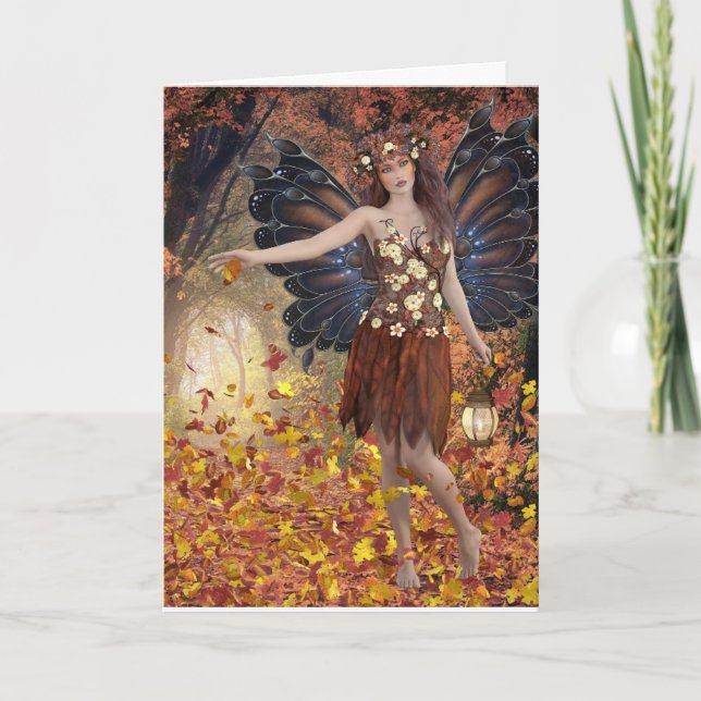 ESTUDIO DE LA FANTASÍA DE OTOÑO DE LA TARJETA DE R (Anverso)