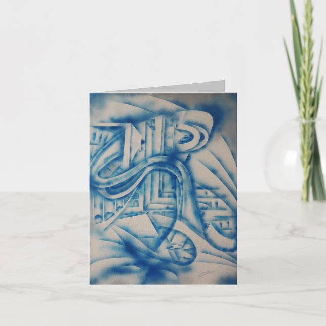 Estudio de la tarjeta de resumen azul (Anverso)