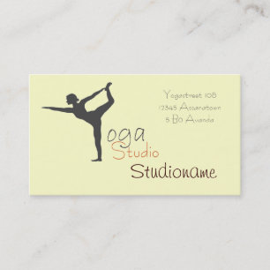 Estudio de la yoga o tarjeta de visita del