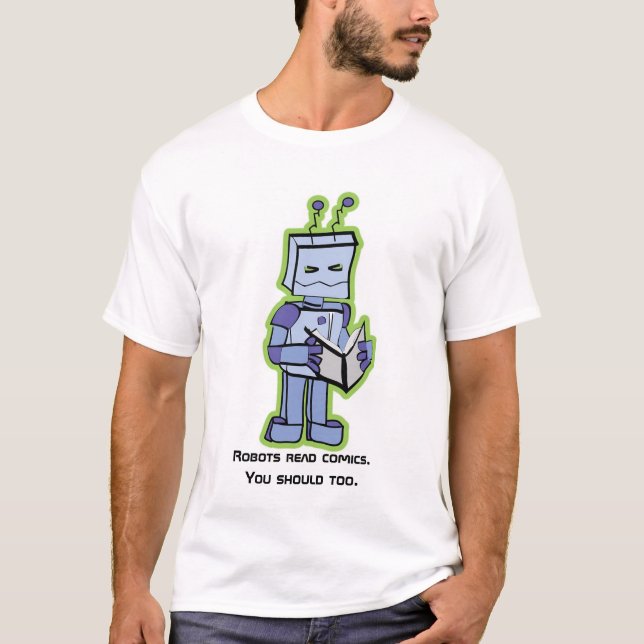 Estudio de los tebeos del indie - camisa del robot (Anverso)