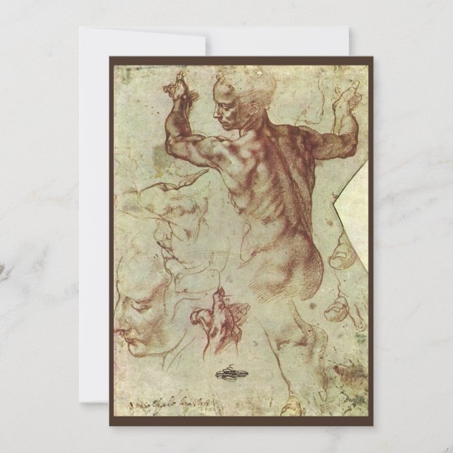 Estudio de Michelangelo de una Sibila Libia (Anverso)