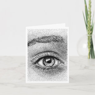 Estudio de ojo Dibujo de tinta ... tarjeta