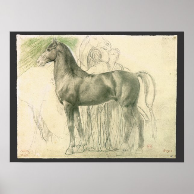 Estudio de un Caballo por Edgar Degas, Arte Antigu (Frente)