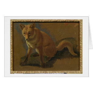 Estudio de un Fox (aceite en el panel)