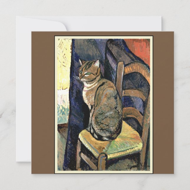 Estudio de un gato por Suzanne Valadon (Anverso)