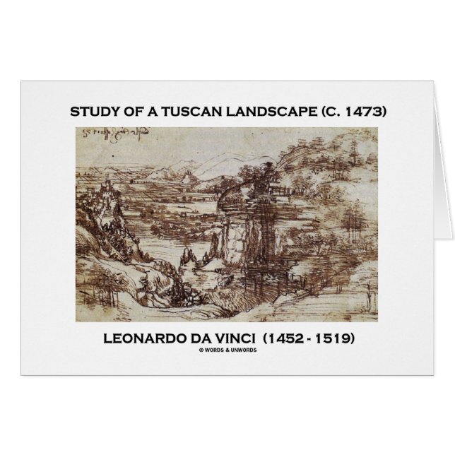Estudio De Un Paisaje Toscano 1473 Leonardo da Vin (Anverso (Horizontal))