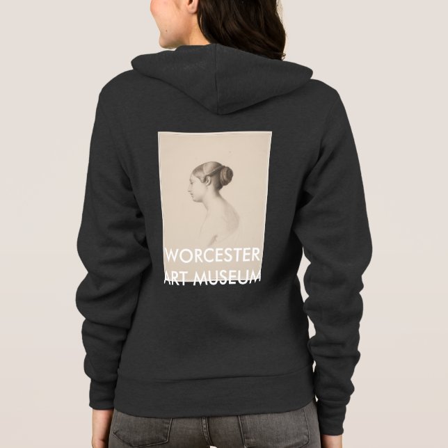 Estudio de una mujer joven - sudadera con capucha (Reverso)