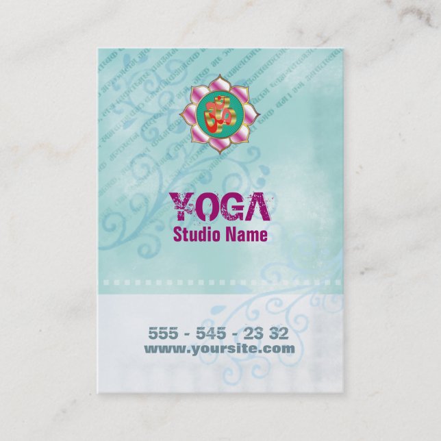 Estudio de yoga - Tarjeta de visita (Anverso)