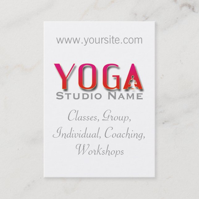 Estudio de yoga - Tarjeta de visita (Anverso)