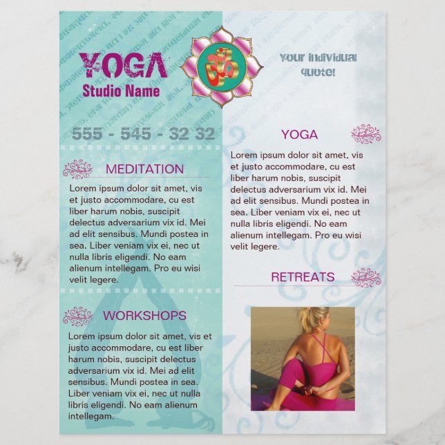 Estudio de Yoga - Volante (Frente)