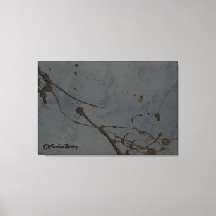 Estudio en negro: arte abstracto moderno en lienzo