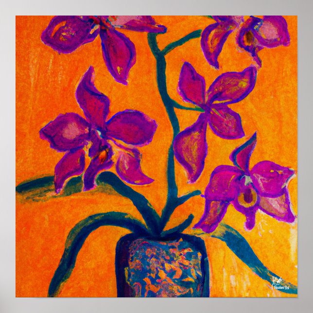 Estudio Orquídea - poster e impresión digital (Frente)
