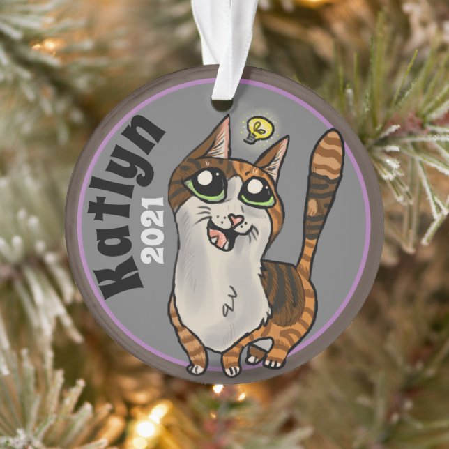 Estudio útil Ornamento Personalizado de gatos (Árbol)