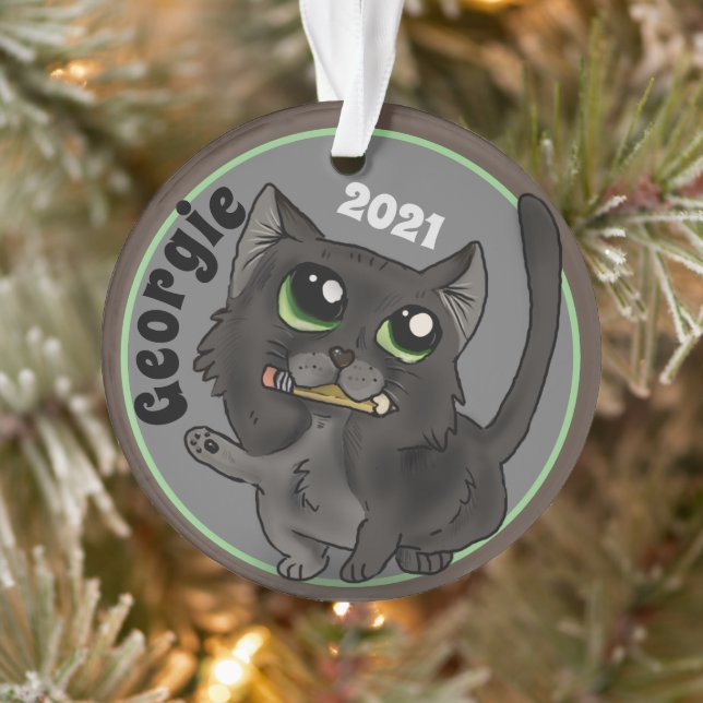 Estudio útil Ornamento Personalizado de gatos (Árbol)